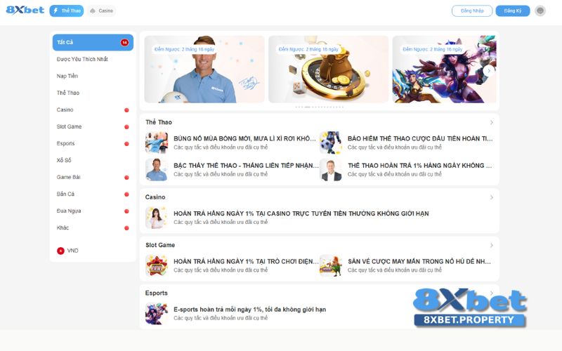 Những chương trình khuyến mãi cực khủng chỉ có tại 8XBET